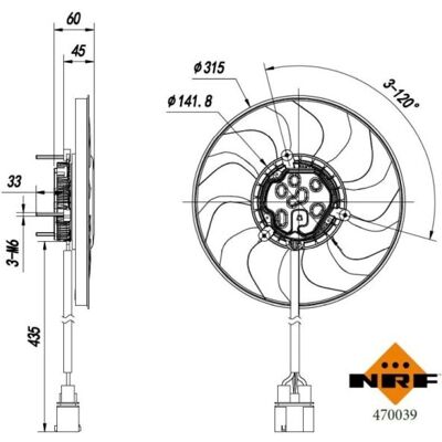 NRF 470039 Radiatorfläktmotor - Radiatorfläkt NRF 470039 Radiatorfläktmotor - Radiatorfläkt
