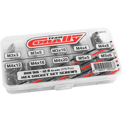 Team Corally - C-38515 - Zwart - M3-M4-M5 - Schroefenset Team Corally - C-38515 - Zwart - M3-M4-M5 - Schroefenset