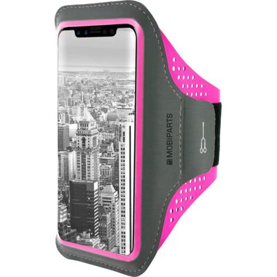 Mobiparts Apple iPhone X/XS Neon Pink Sportarmband - Handyhülle Mobiparts Apple iPhone X/XS Neon Pink Sportarmband - Handyhülle