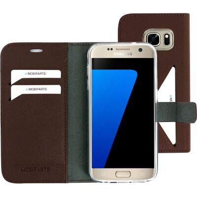 Étui portefeuille classique Mobiparts Samsung Galaxy S7 Marron - Coque de téléphone - Publicité Étui portefeuille classique Mobiparts Samsung Galaxy S7 Marron - Coque de téléphone - Publicité