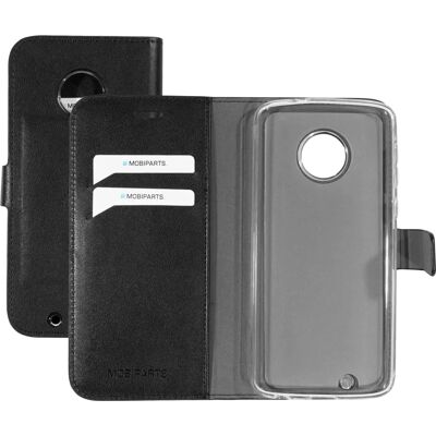 Étui portefeuille Mobiparts Motorola Moto G6 Noir - Publicité Étui portefeuille Mobiparts Motorola Moto G6 Noir - Publicité