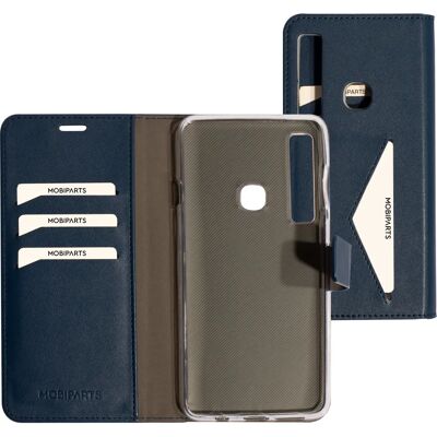 Coque portefeuille classique Mobiparts Samsung Galaxy A9 (2018) Bleue - Étui téléphone - Publicité Coque portefeuille classique Mobiparts Samsung Galaxy A9 (2018) Bleue - Étui téléphone - Publicité