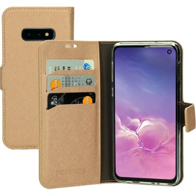 Coque portefeuille Saffiano Mobiparts pour Samsung Galaxy S10e Cuivre - Étui téléphone - Publicité Coque portefeuille Saffiano Mobiparts pour Samsung Galaxy S10e Cuivre - Étui téléphone - Publicité