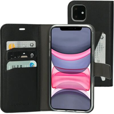 Mobiparts Étui portefeuille pour Apple iPhone 11 Noir - Étui téléphone - Publicité Mobiparts Étui portefeuille pour Apple iPhone 11 Noir - Étui téléphone - Publicité