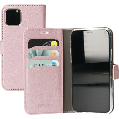 Mobiparts Apple iPhone 11 Pro Pink Saffiano Wallet Hülle - Handyhülle Mobiparts Apple iPhone 11 Pro Pink Saffiano Wallet Hülle - Handyhülle