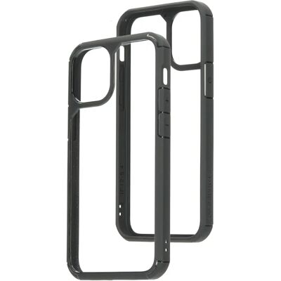 Mobiparts iPhone 12 Mini Schwarz Rugged Clear Case - Handyhülle Mobiparts iPhone 12 Mini Schwarz Rugged Clear Case - Handyhülle