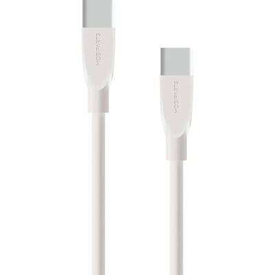 Câble USB-C à USB-C Mobiparts MP-111684 - 2A, 1m, Blanc - Publicité Câble USB-C à USB-C Mobiparts MP-111684 - 2A, 1m, Blanc - Publicité