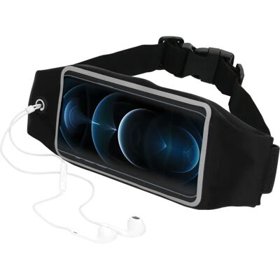 Ceinture de sport Mobiparts pour iPhone 12/12 Pro Noir - Publicité Ceinture de sport Mobiparts pour iPhone 12/12 Pro Noir - Publicité