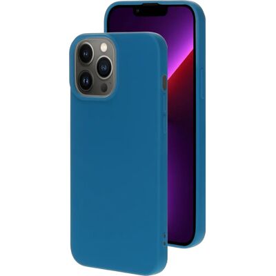 Coque en silicone Mobiparts pour Apple iPhone 13 Pro Max Blueberry Blue - Étui téléphone - Publicité Coque en silicone Mobiparts pour Apple iPhone 13 Pro Max Blueberry Blue - Étui téléphone - Publicité