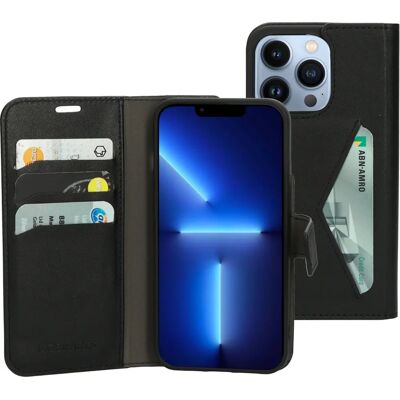 Coque portefeuille Mobiparts pour iPhone 13 Pro Noir - Publicité Coque portefeuille Mobiparts pour iPhone 13 Pro Noir - Publicité