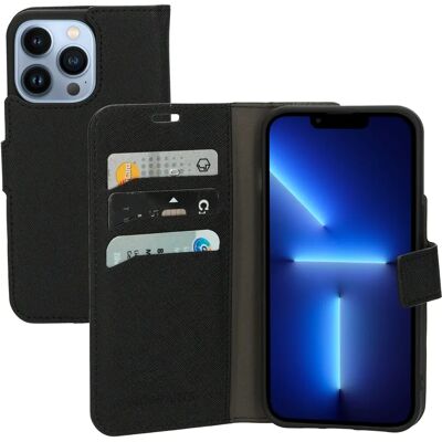 Mobiparts Saffiano Wallet Case Apple iPhone 13 Pro Schwarz Mobiparts Saffiano Wallet Case Apple iPhone 13 Pro Schwarz