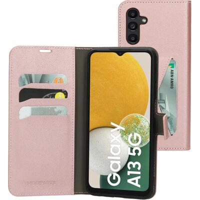 Coque portefeuille classique Mobiparts Samsung Galaxy A13 5G/A04s (2022) Rose - Étui - Publicité Coque portefeuille classique Mobiparts Samsung Galaxy A13 5G/A04s (2022) Rose - Étui - Publicité