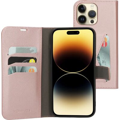 Mobiparts iPhone 14 Pro Max Pink Schlanke Geldbörse - Handyhülle Mobiparts iPhone 14 Pro Max Pink Schlanke Geldbörse - Handyhülle