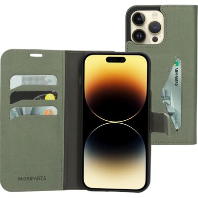Mobiparts Étui Wallet Fin pour iPhone 14 Pro Max Vert Pierre Mobiparts Étui Wallet Fin pour iPhone 14 Pro Max Vert Pierre