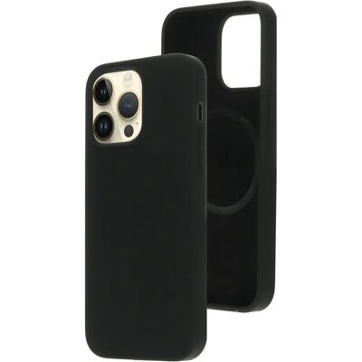 Coque en Silicone Mobiparts iPhone 14 Pro Max Noire - Étui - Publicité Coque en Silicone Mobiparts iPhone 14 Pro Max Noire - Étui - Publicité