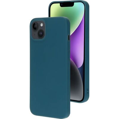 Coque en silicone Mobiparts iPhone 14 Plus Blueberry Blue - Publicité Coque en silicone Mobiparts iPhone 14 Plus Blueberry Blue - Publicité