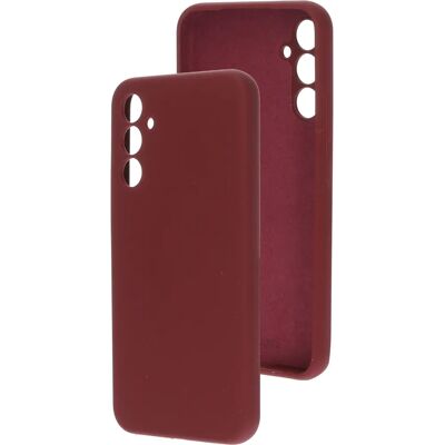 Coque en silicone Mobiparts Samsung Galaxy A34 5G Rouge Prune - Publicité Coque en silicone Mobiparts Samsung Galaxy A34 5G Rouge Prune - Publicité