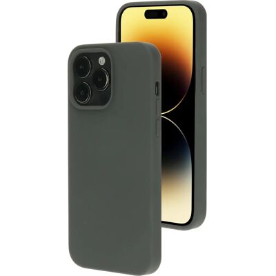 Coque en silicone Mobiparts pour Apple iPhone 14 Pro Urban Grey - Étui téléphone - Publicité Coque en silicone Mobiparts pour Apple iPhone 14 Pro Urban Grey - Étui téléphone - Publicité