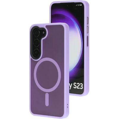 Mobiparts Samsung Galaxy S23 Satin Lila Stoßfeste Hülle Mobiparts Samsung Galaxy S23 Satin Lila Stoßfeste Hülle