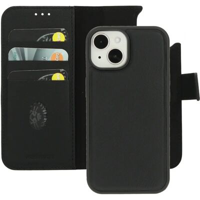 Mobiparts Cuir 2 en 1 Portefeuille Étui Apple iPhone 15 Noir - Étui Téléphone - Publicité Mobiparts Cuir 2 en 1 Portefeuille Étui Apple iPhone 15 Noir - Étui Téléphone - Publicité