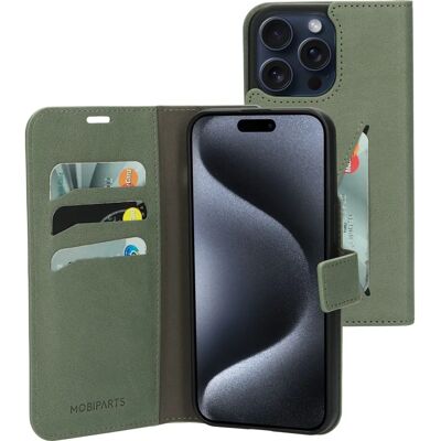 Coque Porte-monnaie Mobiparts iPhone 15 Pro Max Vert Pierre - Étui téléphone - Publicité Coque Porte-monnaie Mobiparts iPhone 15 Pro Max Vert Pierre - Étui téléphone - Publicité