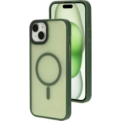 Coque en Satin Vert pour iPhone 15 Plus Mobiparts Résistante aux chocs - Publicité Coque en Satin Vert pour iPhone 15 Plus Mobiparts Résistante aux chocs - Publicité