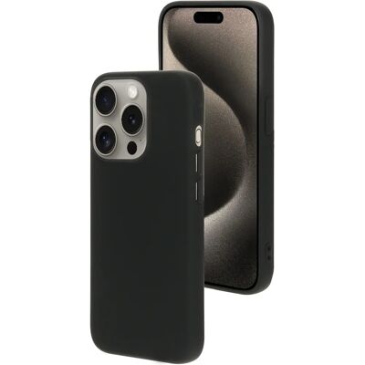 Mobiparts Apple iPhone 15 Pro Schwarze Silikondeckel - Handyhülle Mobiparts Apple iPhone 15 Pro Schwarze Silikondeckel - Handyhülle