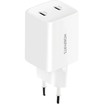 Mobiparts Mobiparts MP-124720 Dual USB-C Ladegerät - Weiß - Ladegerät Mobiparts Mobiparts MP-124720 Dual USB-C Ladegerät - Weiß - Ladegerät