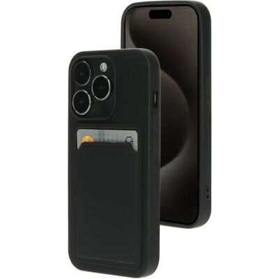Coque TPU Mobiparts pour iPhone 15 Pro - Noir - Publicité Coque TPU Mobiparts pour iPhone 15 Pro - Noir - Publicité