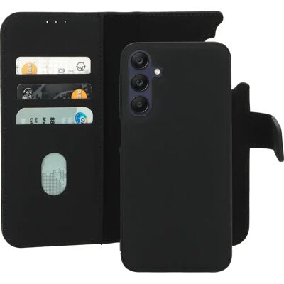 Mobiparts Leder 2 in 1 Brieftaschenhülle Samsung Galaxy A25 Schwarz - Handyhülle Mobiparts Leder 2 in 1 Brieftaschenhülle Samsung Galaxy A25 Schwarz - Handyhülle