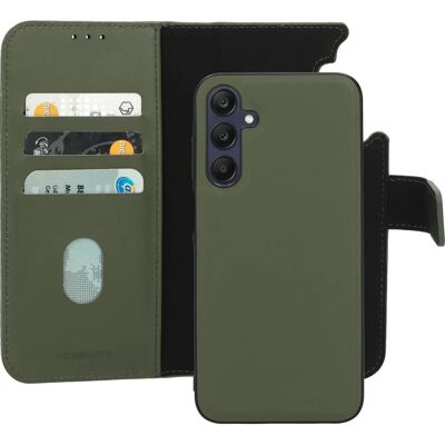Mobiparts Cuir 2 en 1 Portefeuille Étui Samsung Galaxy A25 Vert - Coque de téléphone Mobiparts Cuir 2 en 1 Portefeuille Étui Samsung Galaxy A25 Vert - Coque de téléphone