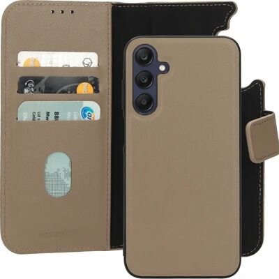 Coque portefeuille en cuir 2 en 1 Mobiparts pour Samsung Galaxy A25 Taupe - Étui téléphone - Publicité Coque portefeuille en cuir 2 en 1 Mobiparts pour Samsung Galaxy A25 Taupe - Étui téléphone - Publicité