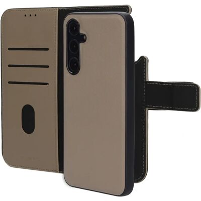 Mobiparts Leder 2-in-1 Brieftasche Hülle Samsung Galaxy A55 (2024) Taupe - Brieftasche Mobiparts Leder 2-in-1 Brieftasche Hülle Samsung Galaxy A55 (2024) Taupe - Brieftasche