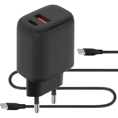 Mobiparts - MP-126332 - Schwarz - USB-C/USB-A - Wandladegerät Mobiparts - MP-126332 - Schwarz - USB-C/USB-A - Wandladegerät