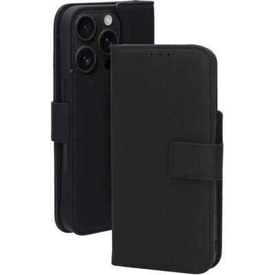 Coque portefeuille en cuir Mobiparts Noir - Housse de téléphone - Publicité Coque portefeuille en cuir Mobiparts Noir - Housse de téléphone - Publicité