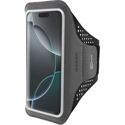 Mobiparts MP-127239 Brassard de sport noir pour iPhone 16 Pro - Publicité Mobiparts MP-127239 Brassard de sport noir pour iPhone 16 Pro - Publicité