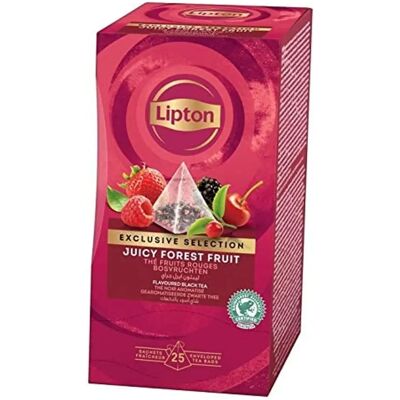 Thé Fruits Rouges Lipton - 25 Sachets - Publicité Thé Fruits Rouges Lipton - 25 Sachets - Publicité