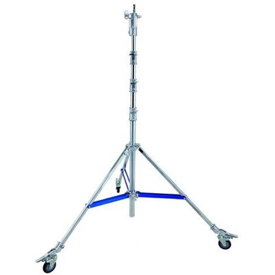 StudioKing Heavy Duty Lampenstativ auf Räder - 420cm, 40kg, Edelstahl - Lichtständer StudioKing Heavy Duty Lampenstativ auf Räder - 420cm, 40kg, Edelstahl - Lichtständer