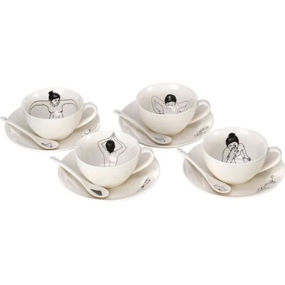 Pols Potten - Undressed - Tasses à thé - Lot de 4 - Tea Set - Publicité Pols Potten - Undressed - Tasses à thé - Lot de 4 - Tea Set - Publicité