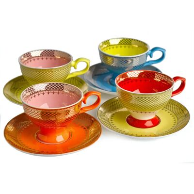 Set di Tazze e Piattini Grandma Espresso Pols Potten - Multicolore - Unisex Set di Tazze e Piattini Grandma Espresso Pols Potten - Multicolore - Unisex