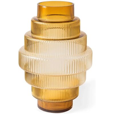 Pols Potten Vase Steps - Jaune - Vase en verre soufflé - Publicité Pols Potten Vase Steps - Jaune - Vase en verre soufflé - Publicité