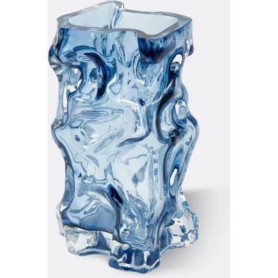 Vase en verre recyclé bleu de Pols Potten - Vase en verre recyclé bleu 16x15x29cm Ice - Publicité Vase en verre recyclé bleu de Pols Potten - Vase en verre recyclé bleu 16x15x29cm Ice - Publicité