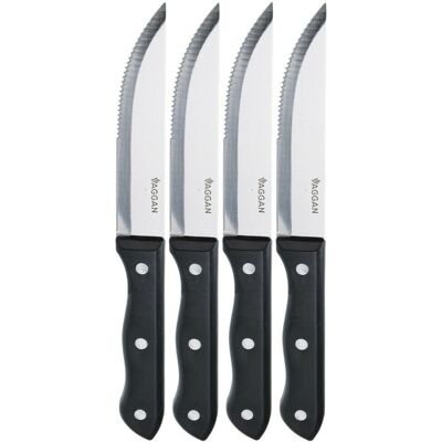 Vaggan Jumbo Steakmessen Set - Braziliaanse Stijl Zwarte Houten Handvatten Vaggan Jumbo Steakmessen Set - Braziliaanse Stijl Zwarte Houten Handvatten