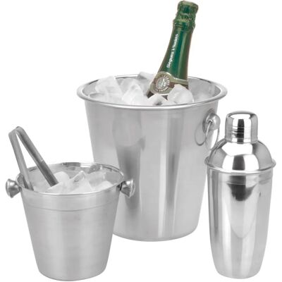 VidaXL Sada 4 kusů barové sady z nerezové oceli - Bar Set VidaXL Sada 4 kusů barové sady z nerezové oceli - Bar Set