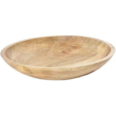 K-design Holz Mangoschale - 40 cm Dekorativ Natürliche Farbe K-design Holz Mangoschale - 40 cm Dekorativ Natürliche Farbe