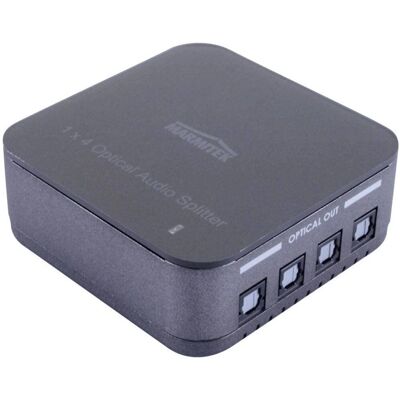 Marmitek Schwarzer Toslink Splitter - 4 Port Audio Gerät - Unterstützt 192kHz Marmitek Schwarzer Toslink Splitter - 4 Port Audio Gerät - Unterstützt 192kHz