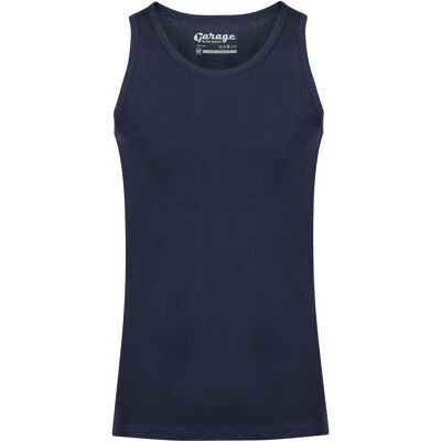 Garage Model Basic Singlet Mørk Blå - Krop Tilpasset Garage Model Basic Singlet Mørk Blå - Krop Tilpasset