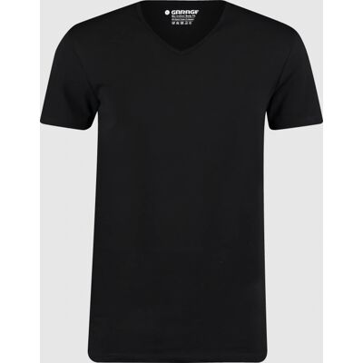 Garage Basic V-hals T-shirt 2-pak Zwart XL Garage Basic V-hals T-shirt 2-pak Zwart XL