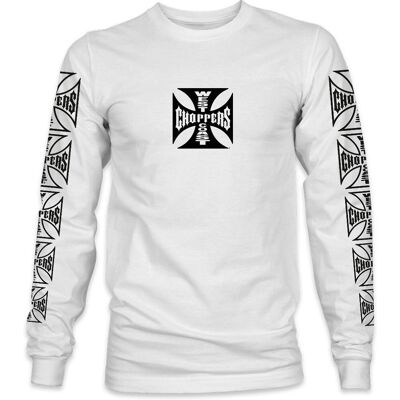 Maglietta a maniche lunghe OG LBC Bianca di West Coast Choppers - Long Sleeve Shirt Maglietta a maniche lunghe OG LBC Bianca di West Coast Choppers - Long Sleeve Shirt