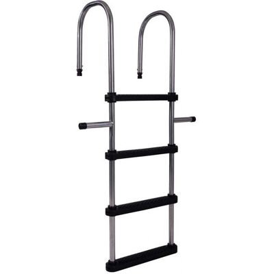 Escalera Infinity Jobe - Acero inoxidable, 4 peldaños, Negro Escalera Infinity Jobe - Acero inoxidable, 4 peldaños, Negro